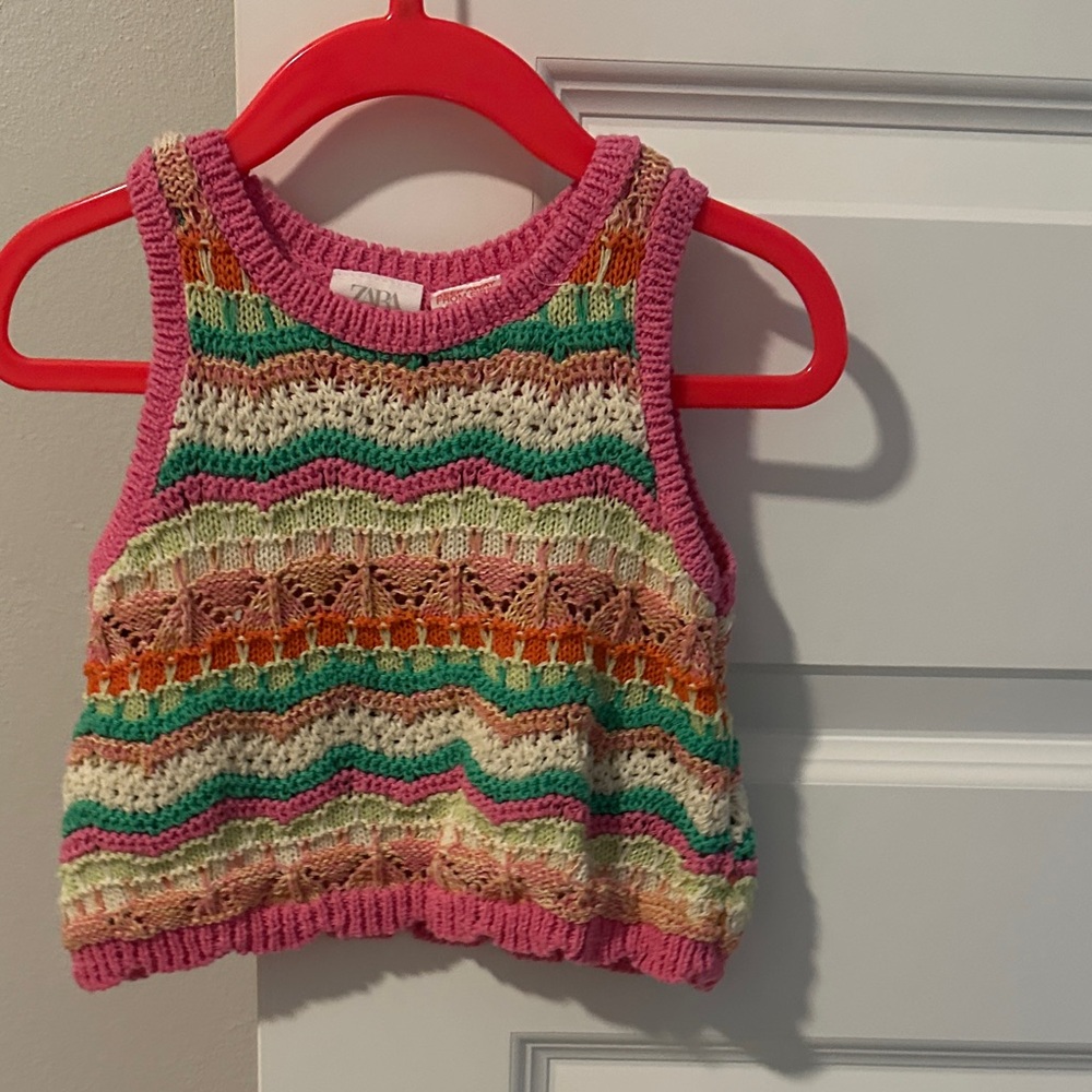 Zara Multicolor Knit Tank Top